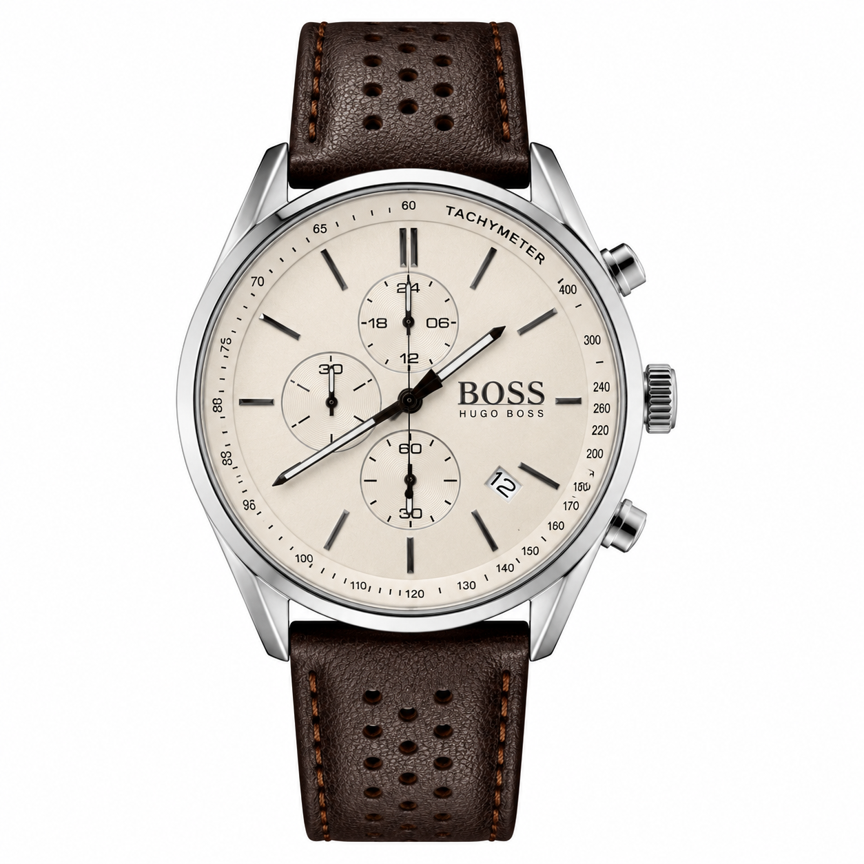 Hugo boss Leather Marron Foncé