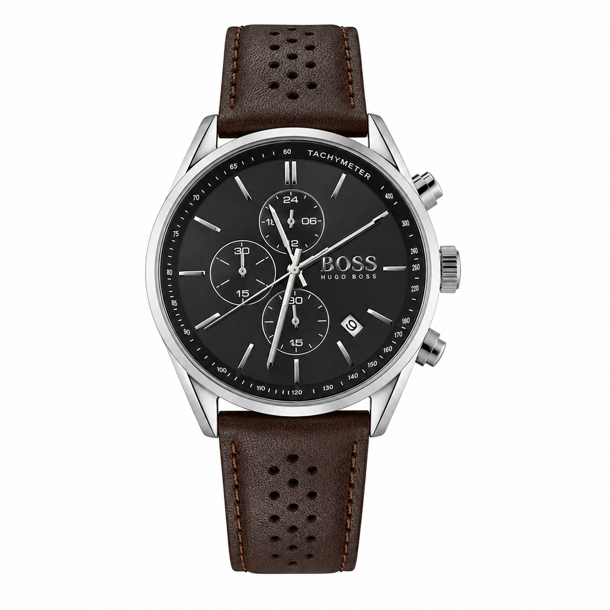 Hugo boss Fond Noir Leather Marron Foncé